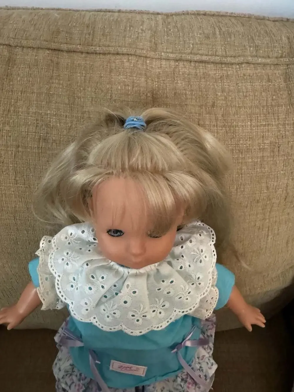 Vintage 1990 Zapf Creation Balica Blonde Girl Doll with Original Outfit